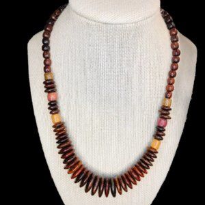 Wooden necklace Hand made from Costa Rica